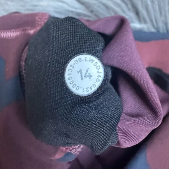 Lululemon 14 Wunder Train High-Rise Tight 28" Heritage 365 Camo Smoky Red Multi - Picture 5 of 6